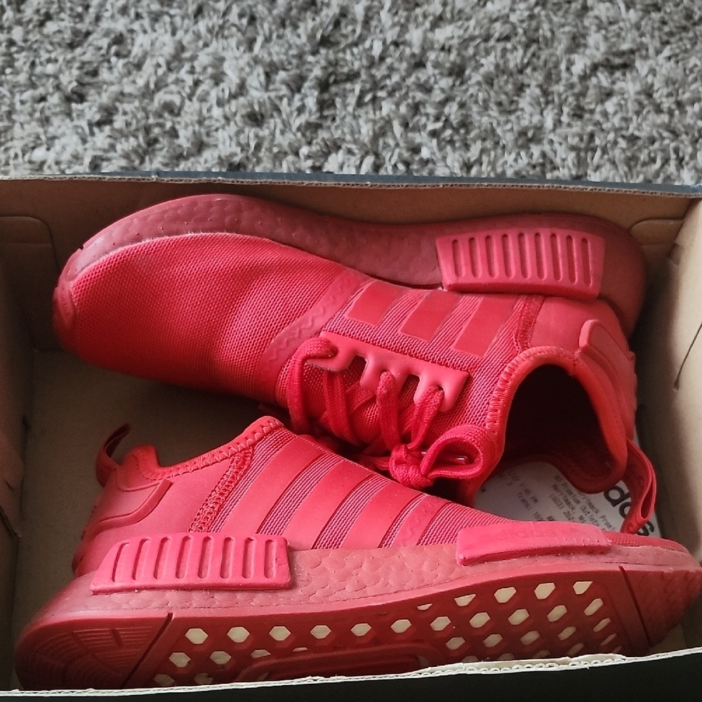 Adidas NMD_R1 J Bold Red Shoes - Picture 2 of 4
